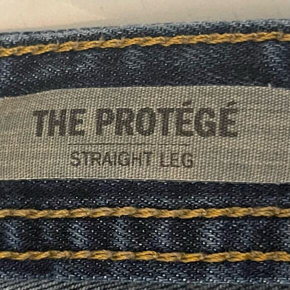 AG Adriano Goldschmied Cotton Mid Rise Straight Leg Hippie Blue Jeans Size 36 - Picture 9 of 13